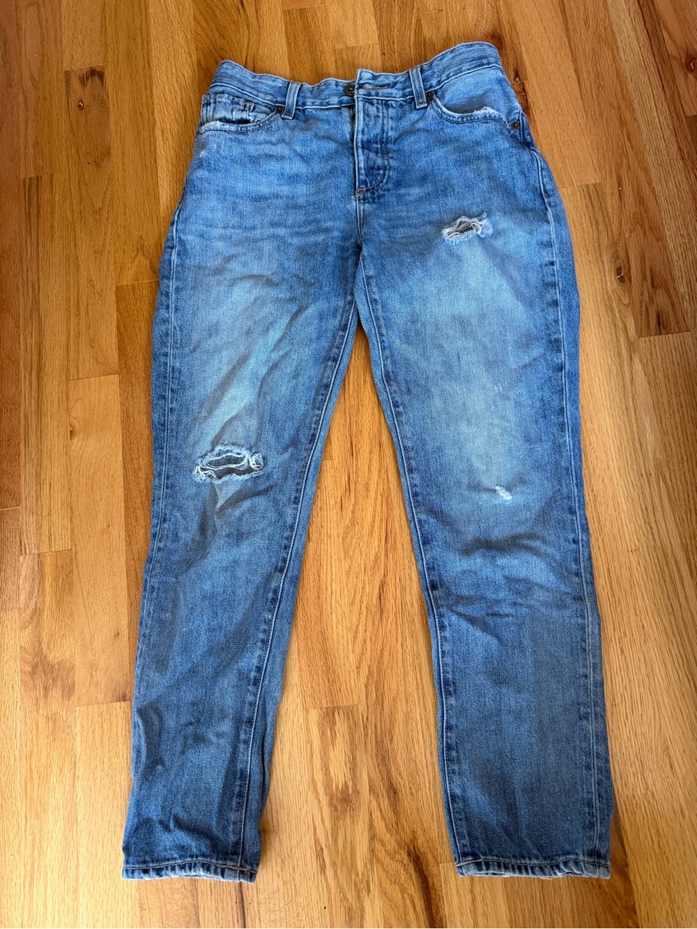 Lucky Brand Sienna Slim Boyfriend Distressed Jeans Blue Waist 26